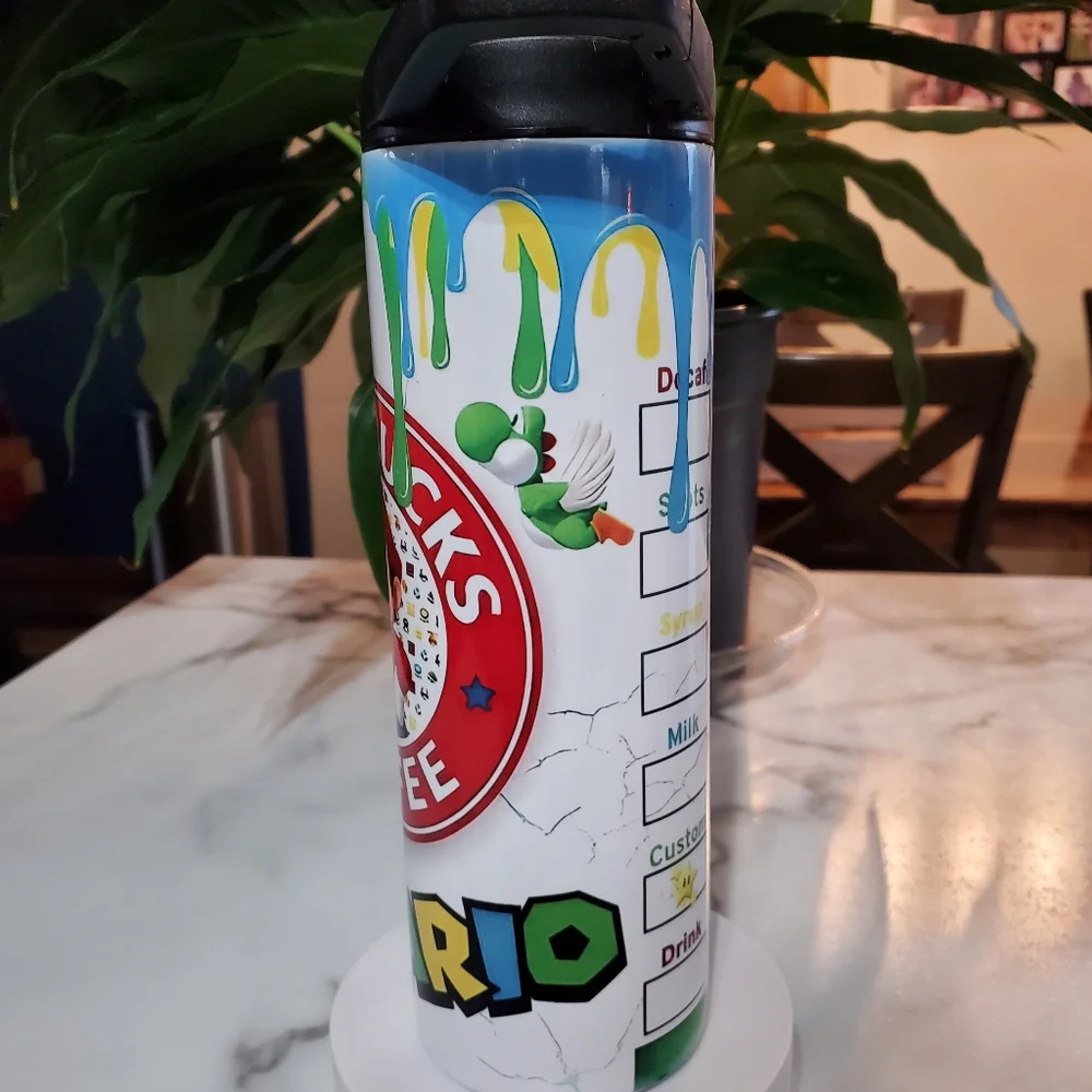 Mario Coffee 20oz Tumbler  with duo lids 🎉sale